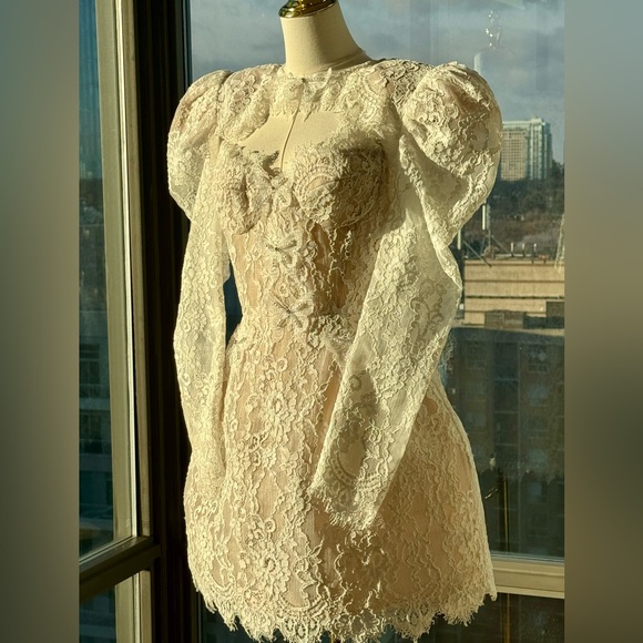 BRONX & BANCO Colette Blanc Lace Bolero, White, Sz L / US 8 - Picture 4 of 15